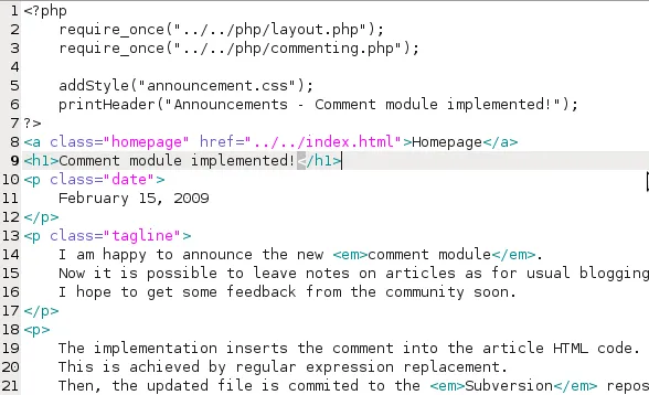 Preview for Lightweight Blog Implementation.