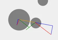 Collision four illustration from JavaScript Physics Simulation