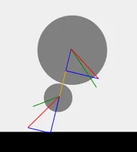 Collision one illustration from JavaScript Physics Simulation