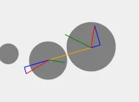 Collision two illustration from JavaScript Physics Simulation