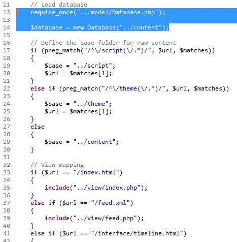 Controller illustration from Revised PHP/XML Blog Implementation