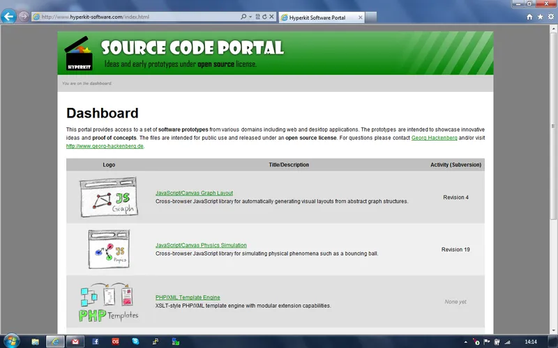 Preview for Personal Source Code Portal