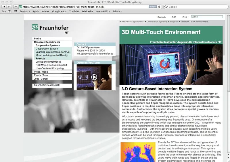 Preview for Official 3D Multi-Touch Websites