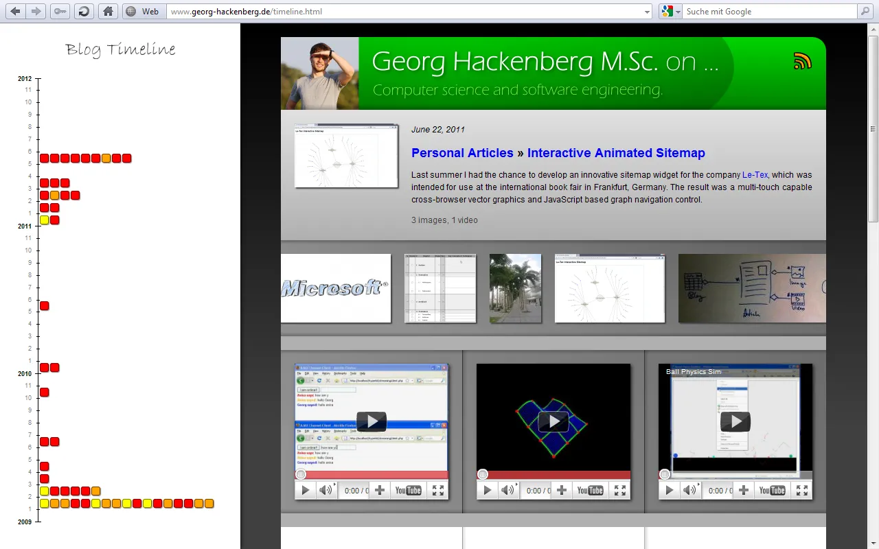 Interface illustration from Blog Timeline Widget