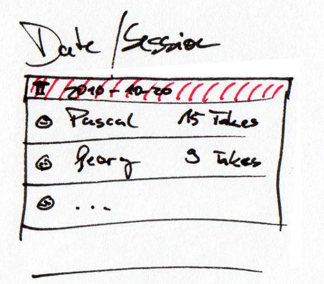 Interface list illustration from 3D Motion Capture Documents from my PhD Studies at EPFL.