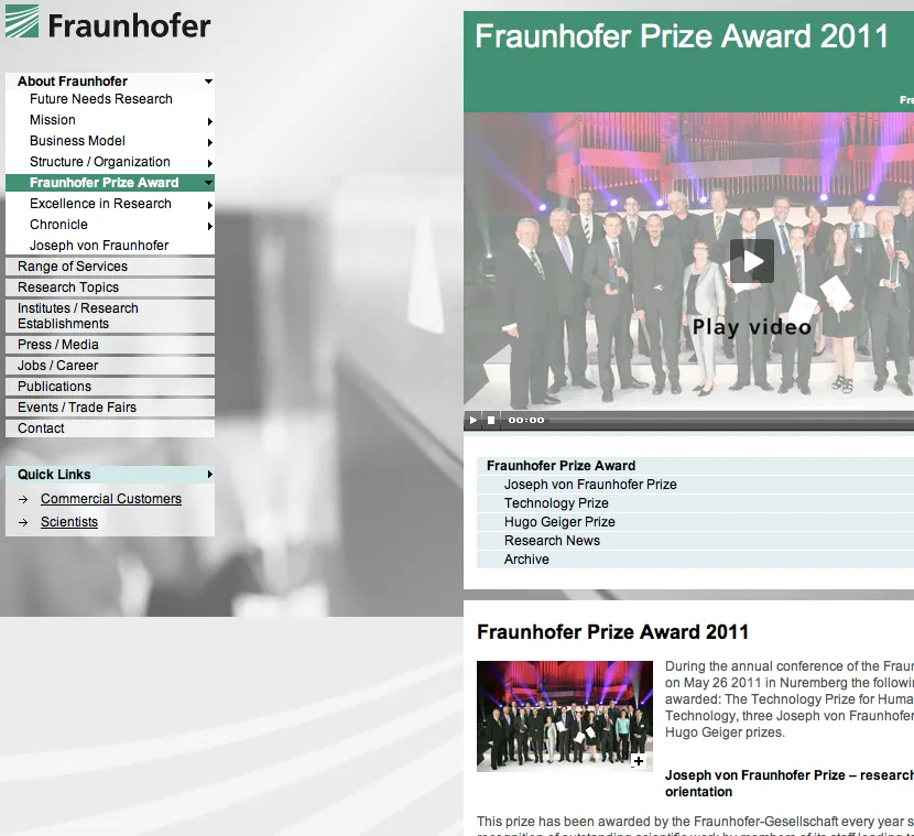 Main illustration from Fraunhofer Prize Award 2011
