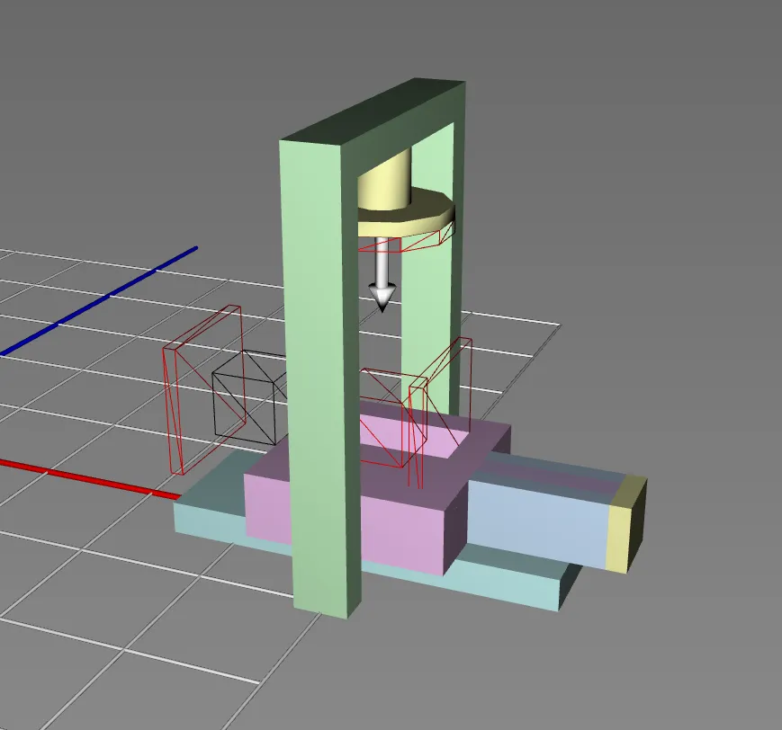 Pick and place unit stamp illustration from Manufacturing systems case study completed!