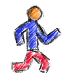 Runner illustration from Pen Sketches with MyPaint