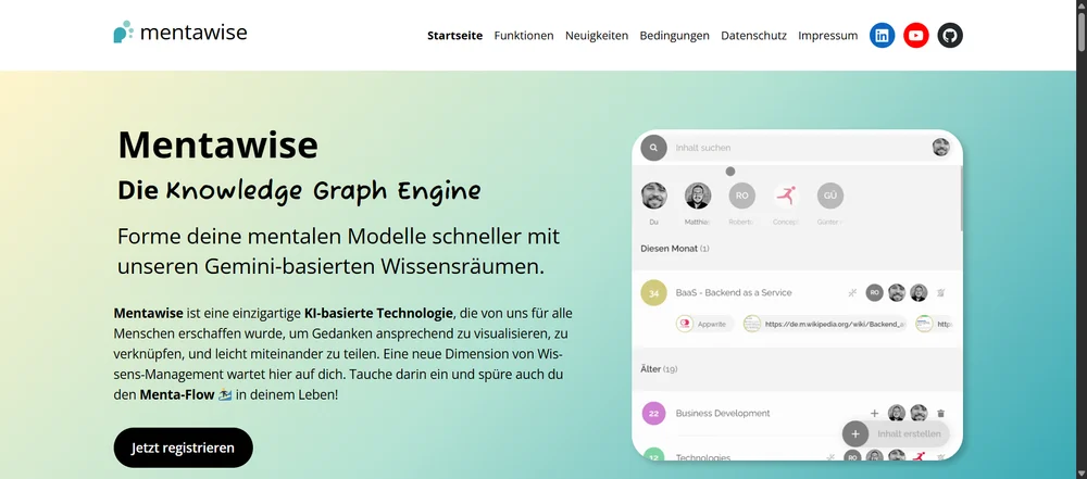 Mentawise Landing Page