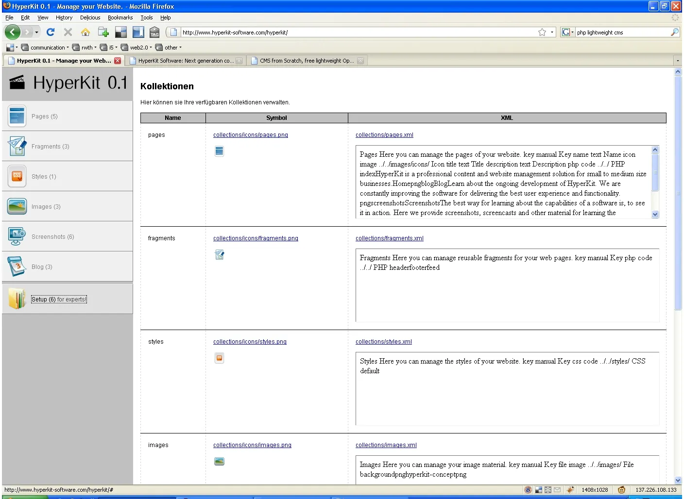 Setup illustration from HyperKit - A lightweight CMS written in PHP.