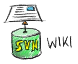 Svn wiki illustration from Software logo sketches with graphics tablet/pen.