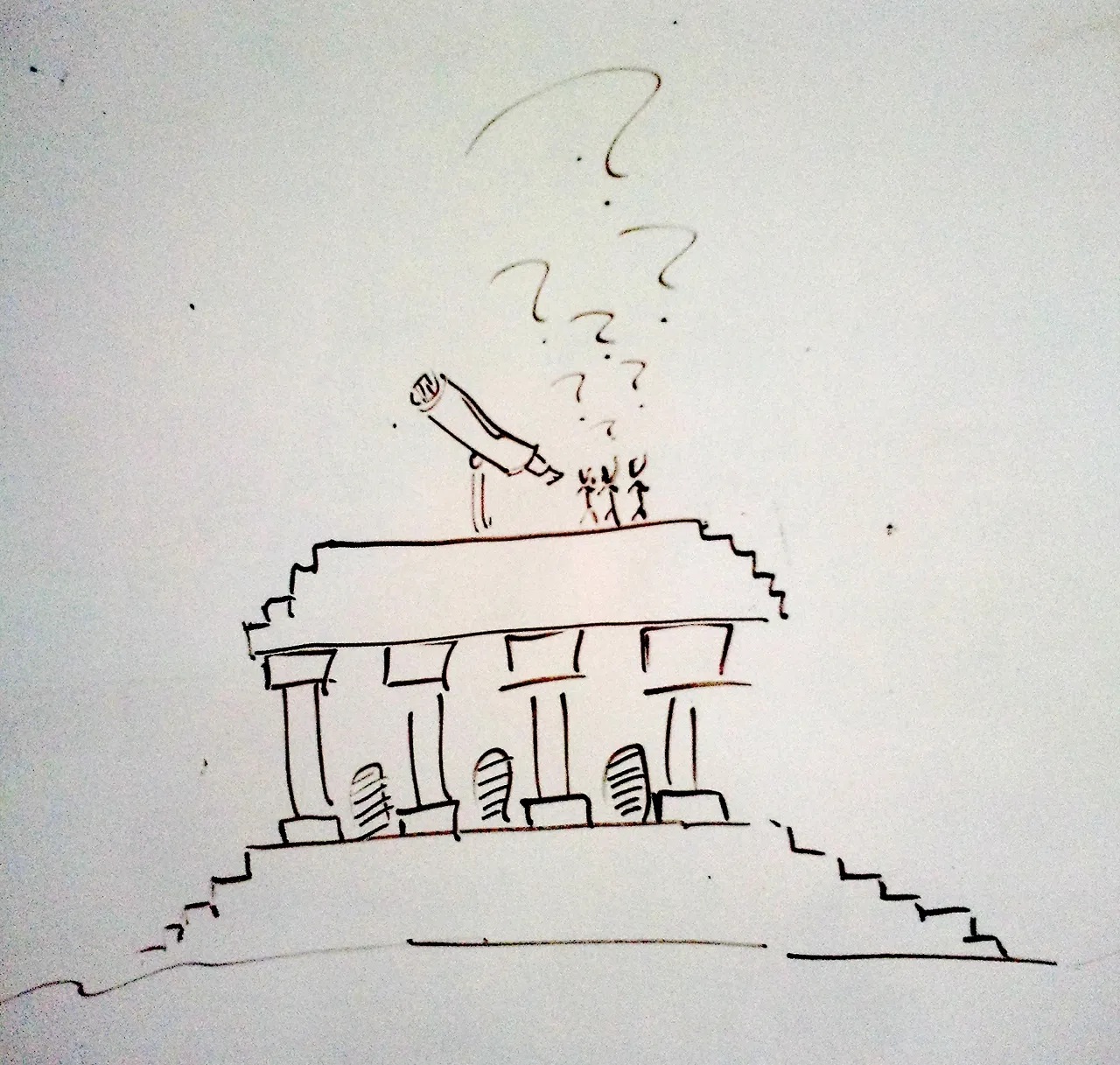 Whiteboard illustration from A Mental Picture of Science.