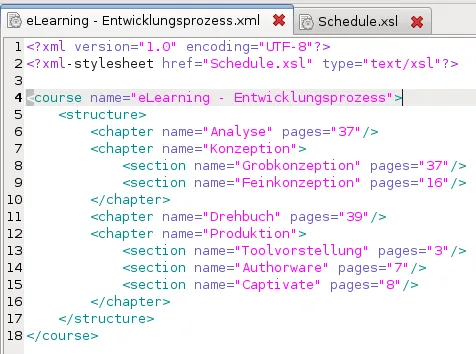 XML code
