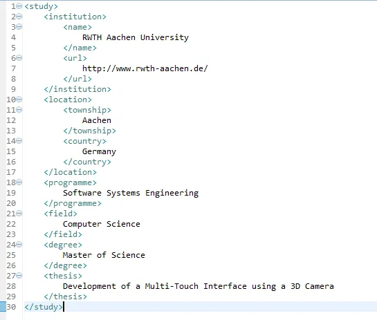 Xml illustration from Managing/Publishing Your Resume with PHP and XML