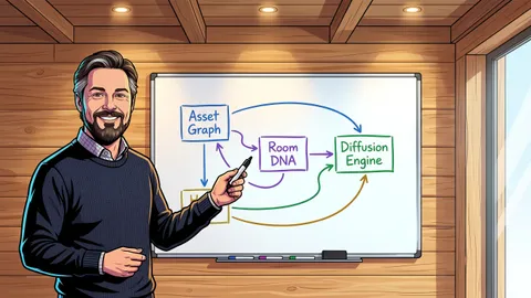 Visual Systems Engineering: Reproduzierbare Bildgenerierung im Disney/Pixar Comic-Stil mit präziser Raum-DNA und relationalen Asset-Ankern