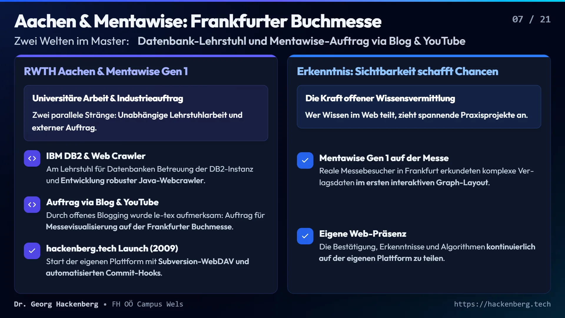 Slide 7: Aachen & Mentawise: Frankfurter Buchmesse