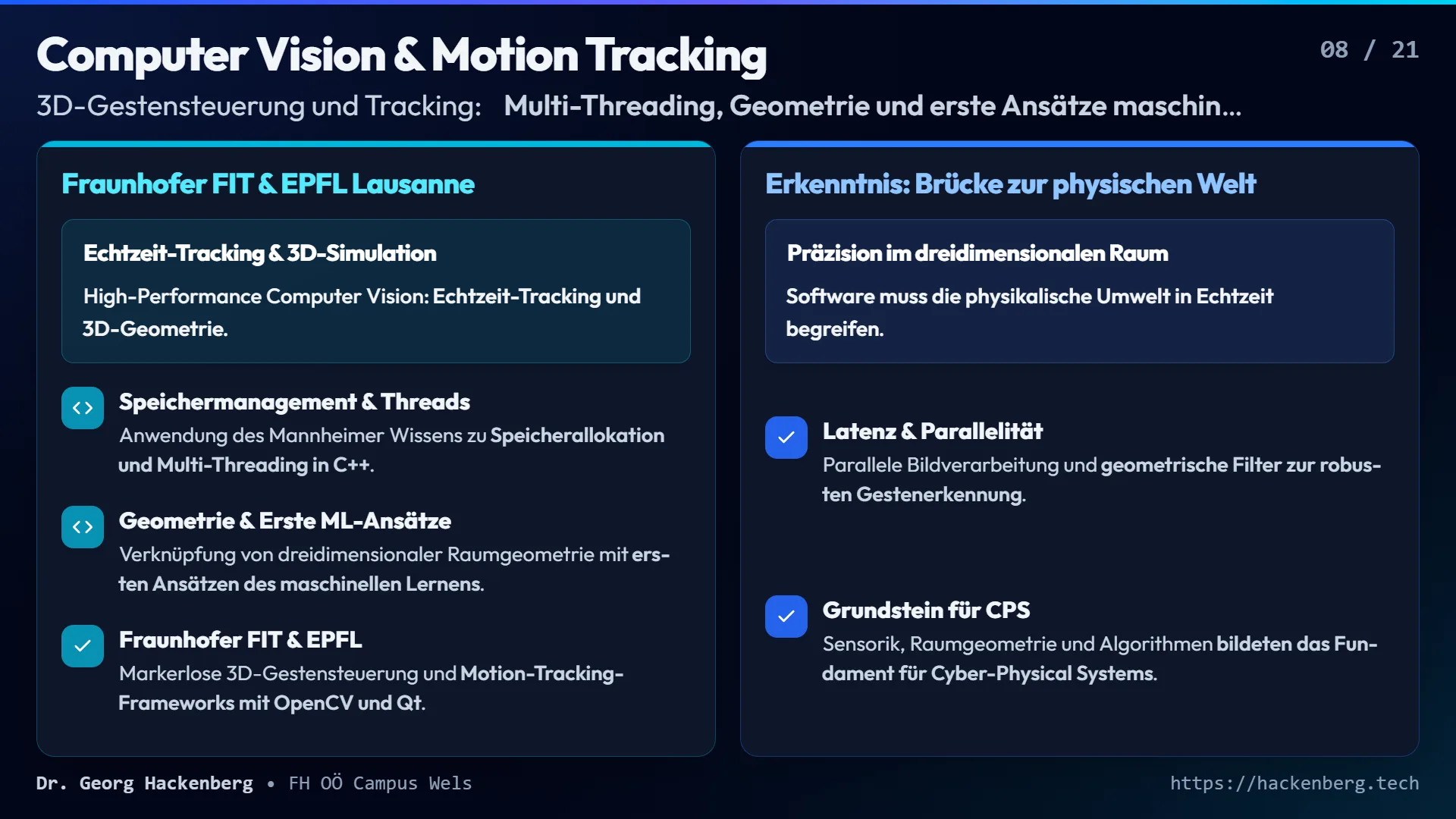 Slide 8: Computer Vision & Motion Tracking