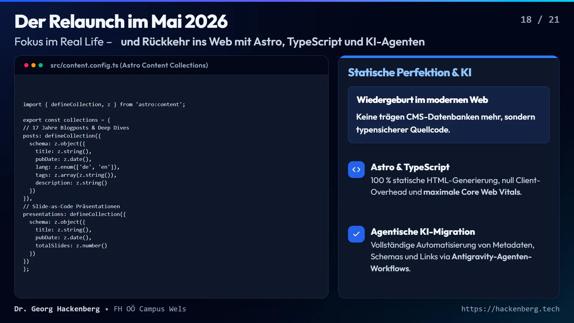 Slide 18: Der Relaunch im Mai 2026