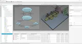 Umfassende DockFX-Entwicklungsumgebung mit Komponenten-Hierarchie, 3D-Geometrieansicht, Zustandsautomaten und Disziplin-Schnittstellen
